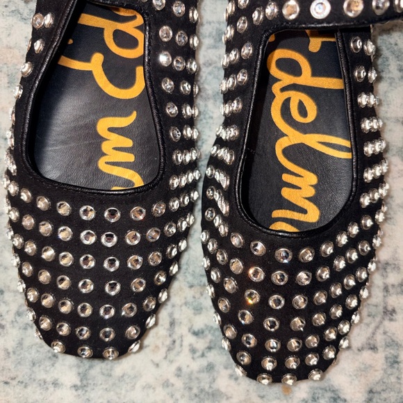 Black and Silver Studded Mary Jane Flats - Picture 9 of 9